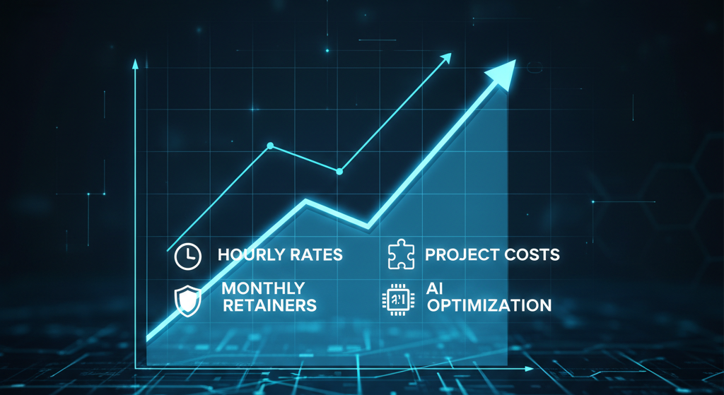 SEO Pricing Guide 2025 breakdown with growth chart and key cost factors.